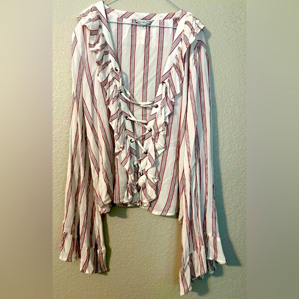 American Eagle Boho Bell Sleeve Top